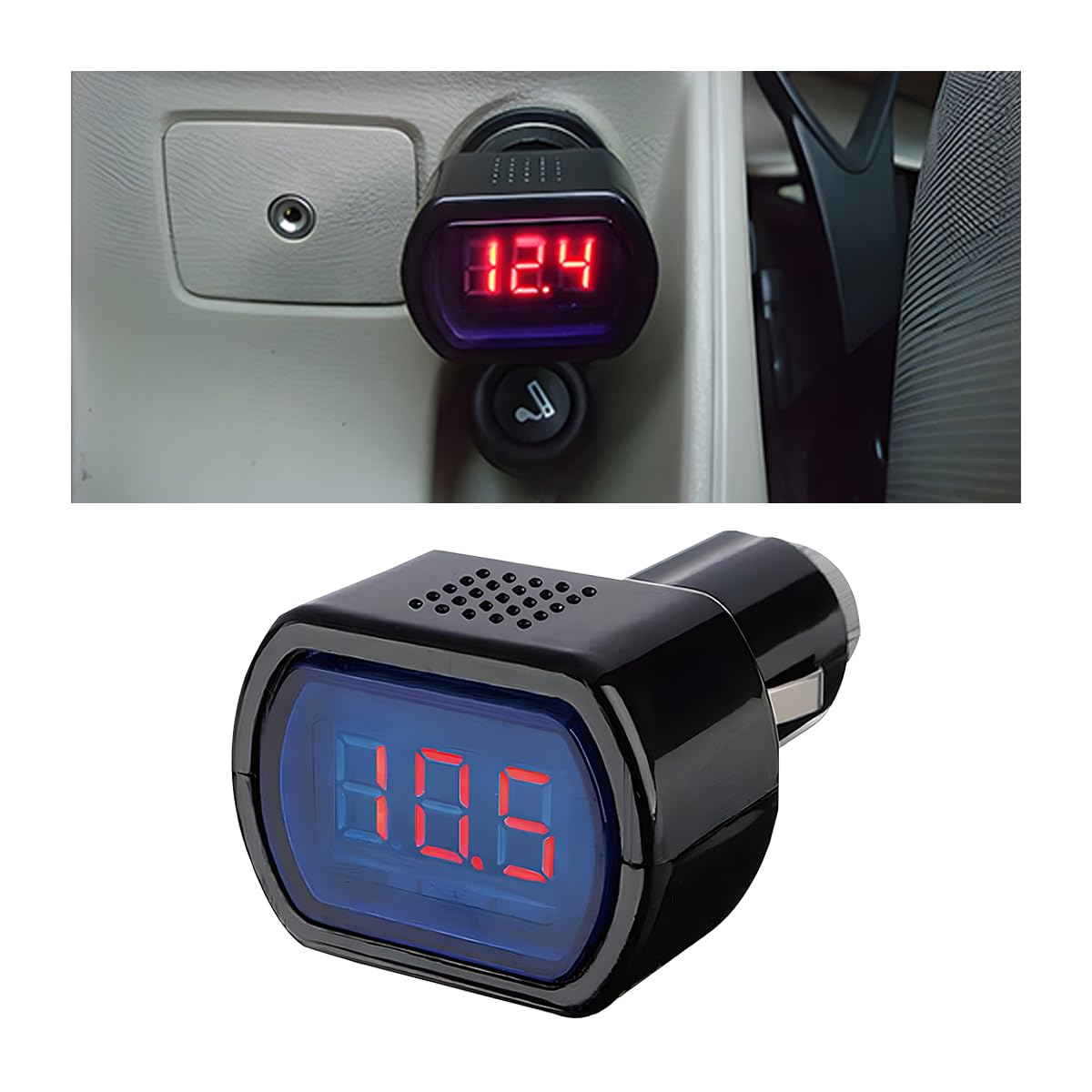 CGEAMDY 12-24V Spannungsmesser, Prüfgerät und LED Voltmeter für Zigarettenanzünder, Voltmeter Kfz Spannungsanzeige, Spannungsmonitor Steckdose fr Cart Car, Autos, Boote CGEAMDY 12-24V Spannungsmesser, Prüfgerät und LED Voltmeter für Zigarettenanzünder, Voltmeter Kfz Spannungsanzeige, Spannungsmonitor Steckdose fr Cart Car, Autos, Boote von CGEAMDY