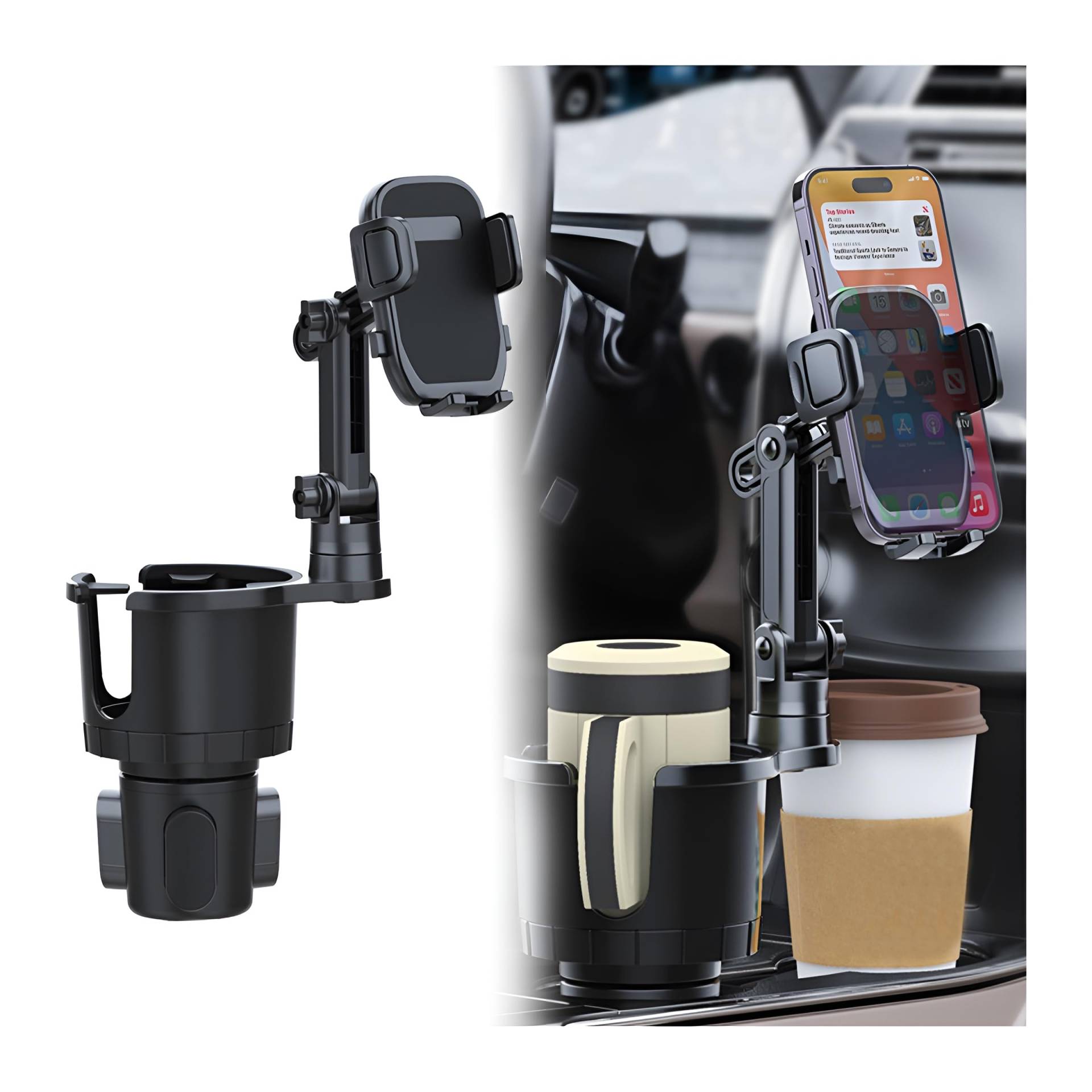 CGEAMDY 2 In 1 Drehbare Auto-Telefonhalterung, Becherhalter Handy-Halterung, 2 In 1 Becherhalter Erweiterte Handyhalterung, Autos Cup Holder Erweiterung Mit Handyhalter 360 Grad Drehbar Autoteile CGEAMDY 2 In 1 Drehbare Auto-Telefonhalterung, Becherhalter Handy-Halterung, 2 In 1 Becherhalter Erweiterte Handyhalterung, Autos Cup Holder Erweiterung Mit Handyhalter 360 Grad Drehbar Autoteile von CGEAMDY