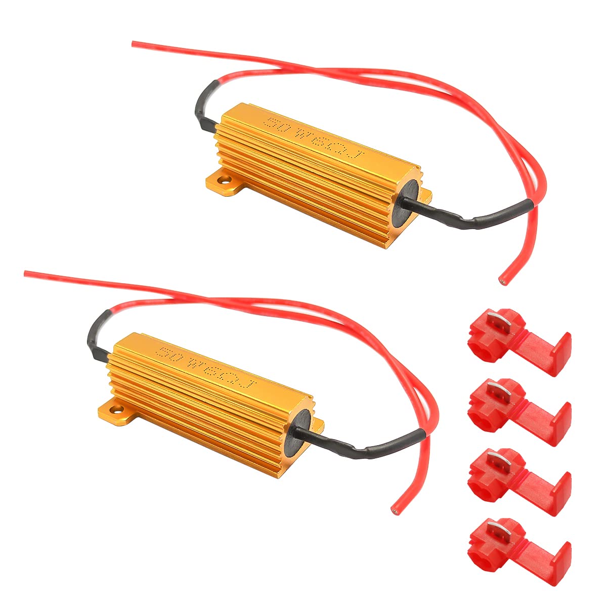 CGEAMDY 2 Stück 50W 6Ohm LED-Widerstände, Lastwiderstand Widerstand for Auto LED, Lastwiderstand Widerstand Für LED-Blinker Fehlercode Fix LED Kennzeichenbeleuchtung CGEAMDY 2 Stück 50W 6Ohm LED-Widerstände, Lastwiderstand Widerstand for Auto LED, Lastwiderstand Widerstand Für LED-Blinker Fehlercode Fix LED Kennzeichenbeleuchtung von CGEAMDY