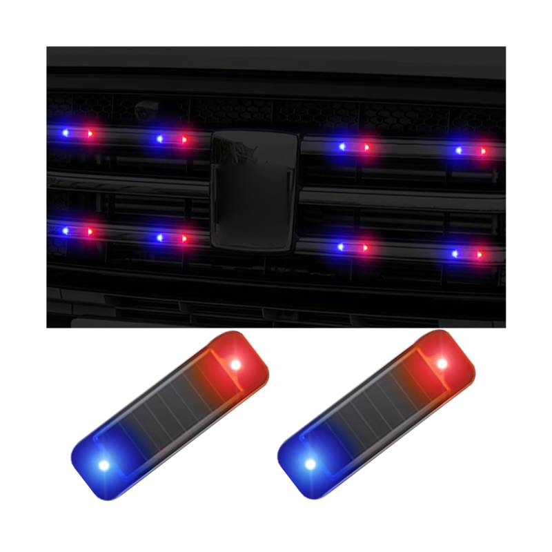 CGEAMDY 2 Stück Auto Alarmanlage Diebstahlsicherung, Auto Alarm LED Licht, Solar Power Dummy Auto Alarm, Tragbarer Auto-Alarm, Blinkendes Sicherheitslicht Für Die Meisten Autos Und Fahrräder von CGEAMDY