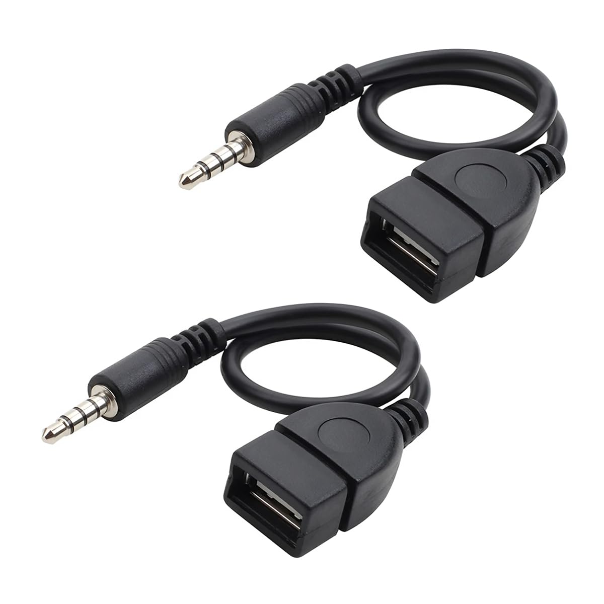 CGEAMDY 2 Stück Aux-Zu-USB-Adapter, 3,5 Mm Stecker Auf USB 2.0 Buchse Aux Audio Adapterkabel, 3,5 Mm Aux-Audiostecker Auf USB 2.0 Stecker Ladekabel Adapterkabel CGEAMDY 2 Stück Aux-Zu-USB-Adapter, 3,5 Mm Stecker Auf USB 2.0 Buchse Aux Audio Adapterkabel, 3,5 Mm Aux-Audiostecker Auf USB 2.0 Stecker Ladekabel Adapterkabel von CGEAMDY