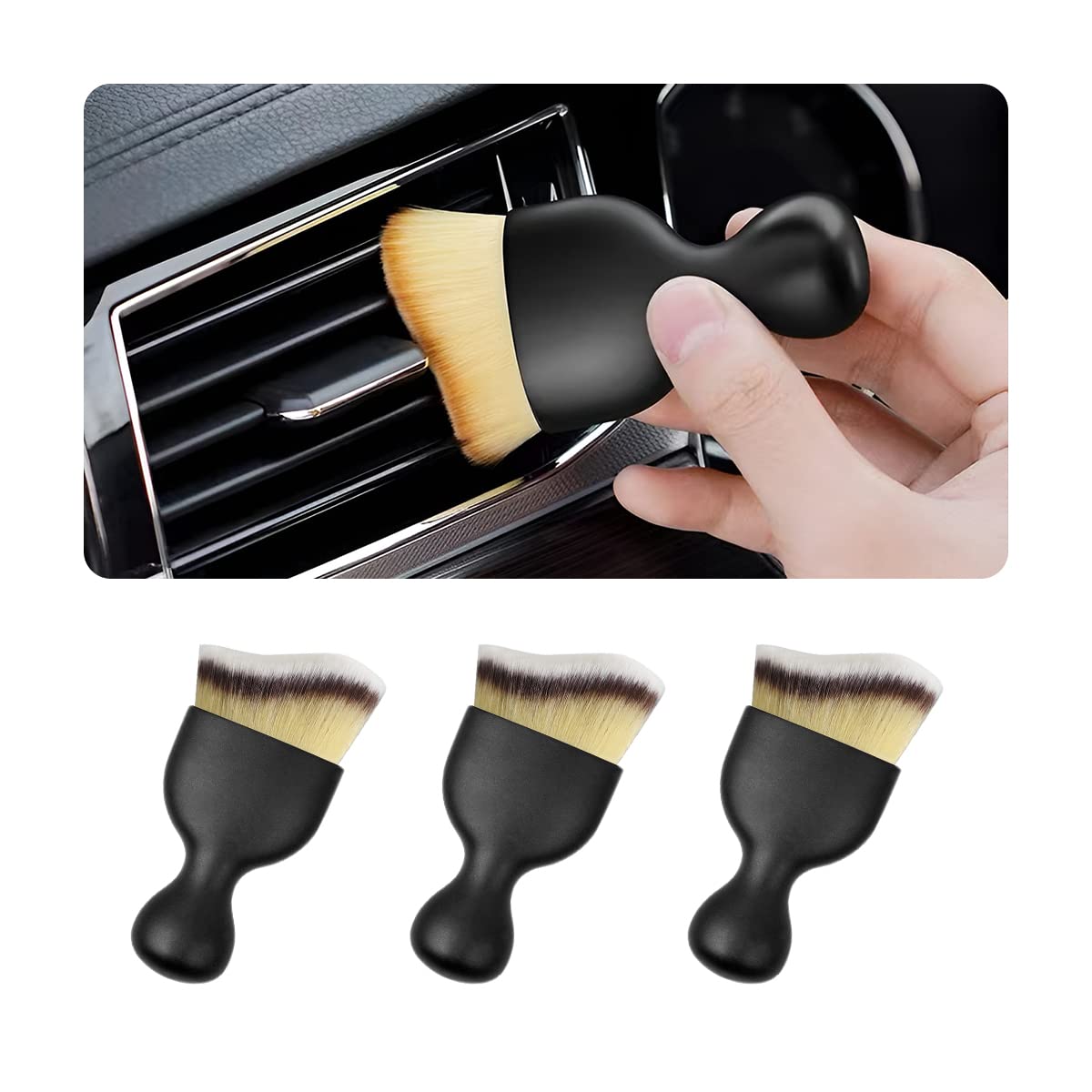CGEAMDY 3 Stück Auto Reinigungsbürsten, Reinigung Pinsel, Auto Innenreinigung Weiche Bürste, für die Detailreinigung des on Autos Innenraums Außen Lüftungsschlitze Armaturenbrett Embleme (Dreifarbig) CGEAMDY 3 Stück Auto Reinigungsbürsten, Reinigung Pinsel, Auto Innenreinigung Weiche Bürste, für die Detailreinigung des on Autos Innenraums Außen Lüftungsschlitze Armaturenbrett Embleme (Dreifarbig) von CGEAMDY