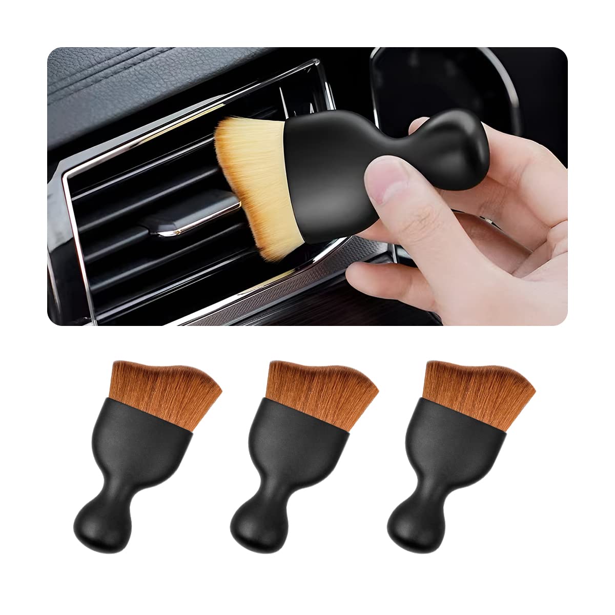 CGEAMDY 3 Stück Auto Reinigungsbürsten, Reinigung Pinsel, Auto Innenreinigung Weiche Bürste, für die Detailreinigung des on Autos Innenraums Außen Lüftungsschlitze Armaturenbrett Embleme (Dunkelbraun) CGEAMDY 3 Stück Auto Reinigungsbürsten, Reinigung Pinsel, Auto Innenreinigung Weiche Bürste, für die Detailreinigung des on Autos Innenraums Außen Lüftungsschlitze Armaturenbrett Embleme (Dunkelbraun) von CGEAMDY