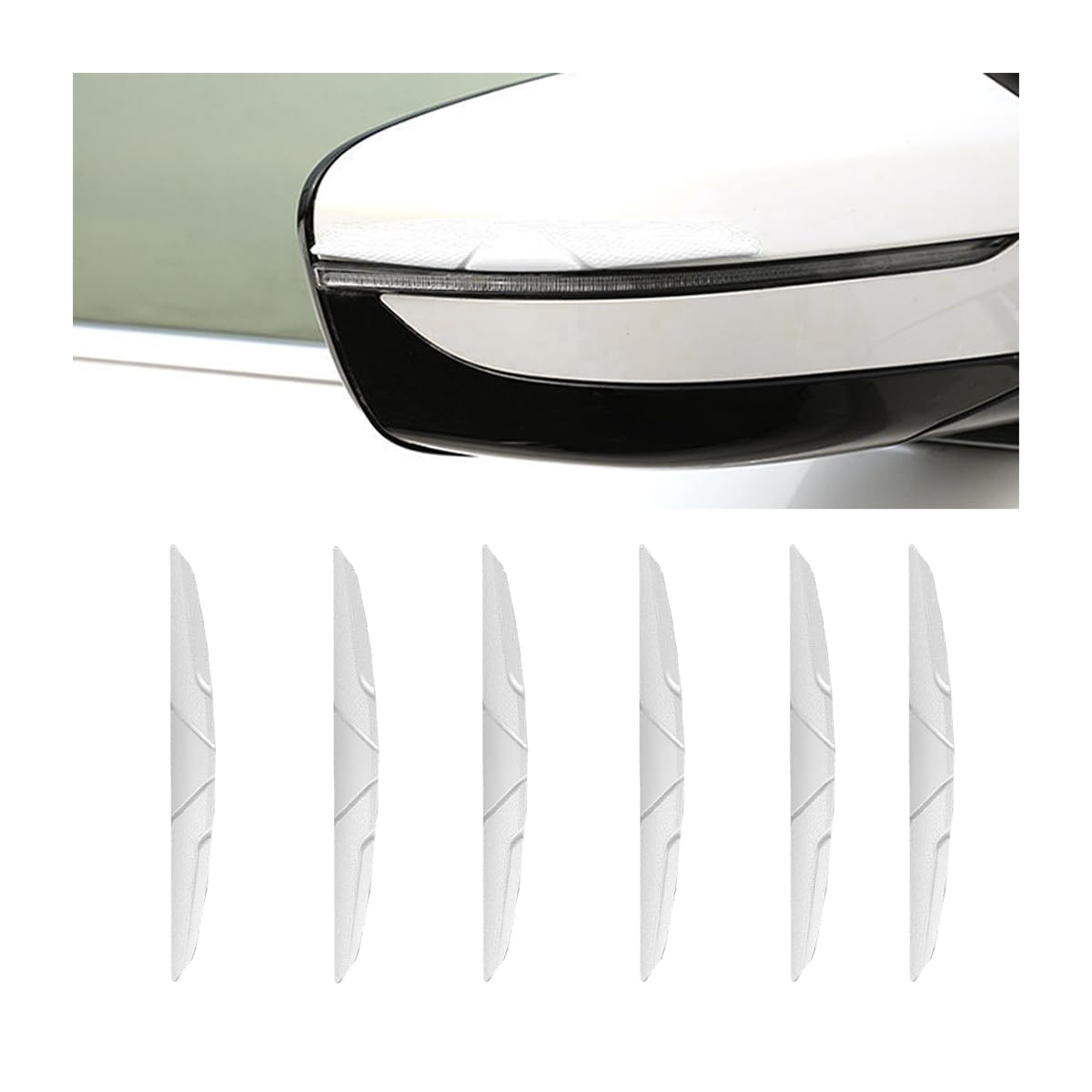 CGEAMDY 6 Stück Auto Türkantenschutz Aufkleber, Auto-Kratzschutz Für Die Seitentür, Universal Stoßstange Guard Anti-Scratch Protector Trim Aufkleber für LKW(Weiß) von CGEAMDY