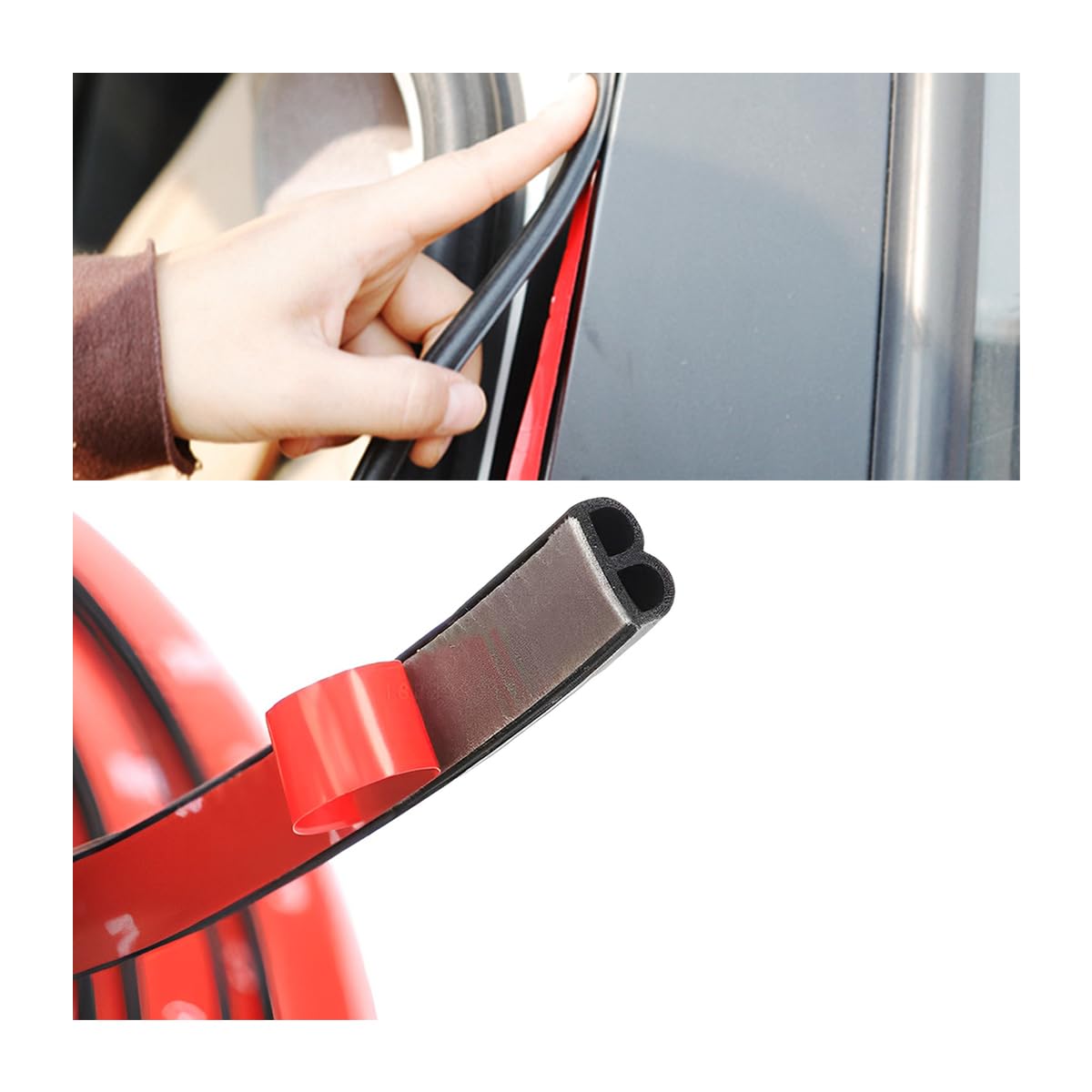 CGEAMDY 8m Auto Wetterschutz, Dichtungsband für Türen, B-Form Universal Autotür Gummi Dichtungsstreifen, Streifen Schallschutz für Auto LKW Tür Fenster Dekor CGEAMDY 8m Auto Wetterschutz, Dichtungsband für Türen, B-Form Universal Autotür Gummi Dichtungsstreifen, Streifen Schallschutz für Auto LKW Tür Fenster Dekor von CGEAMDY