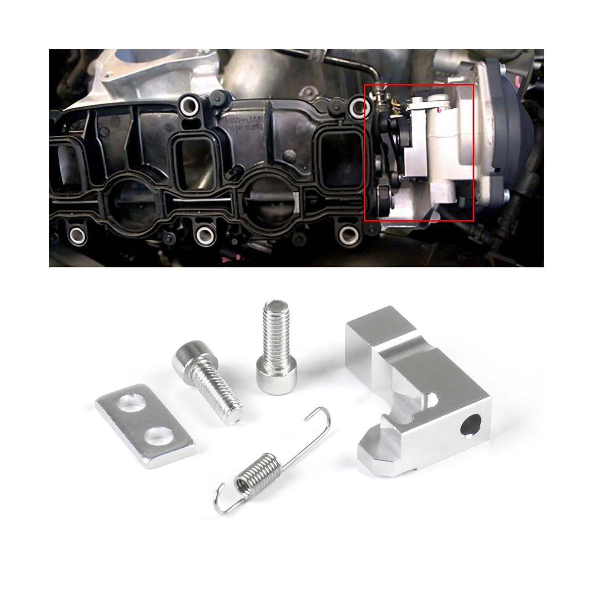 CGEAMDY Aluminiumlegierung Ansaugkrümmer-Reparaturhalterungssatz, Krümmer-Reparaturhalterungssatz, P2015 Reparatur Halterung Halter Ständer 03L129711E, Reparatur Kit CGEAMDY Aluminiumlegierung Ansaugkrümmer-Reparaturhalterungssatz, Krümmer-Reparaturhalterungssatz, P2015 Reparatur Halterung Halter Ständer 03L129711E, Reparatur Kit von CGEAMDY