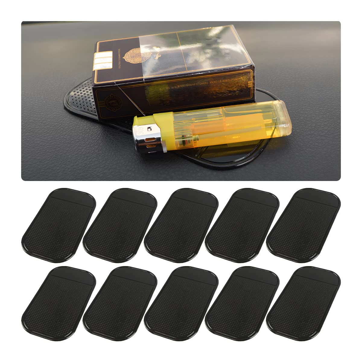CGEAMDY Auto Armaturenbrett Anti Rutsch Matten, 10er-Set Anti-Rutschauflage 13x7cm für Kfz, Bus, Camper u.v.m, Universal Anti-Rutsch-Pad für Handyhalterung Mobiltelefone Sonnenbrillen und Schlüssel CGEAMDY Auto Armaturenbrett Anti Rutsch Matten, 10er-Set Anti-Rutschauflage 13x7cm für Kfz, Bus, Camper u.v.m, Universal Anti-Rutsch-Pad für Handyhalterung Mobiltelefone Sonnenbrillen und Schlüssel von CGEAMDY