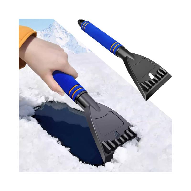 CGEAMDY Auto Eiskratzer Scheibenkratzer, Auto Eisschaber Winter Schneeschaufel Windschutzscheiben-Schneeschaufel Tragbares, Eiskratzer Auto-Rutschfester Softgriff, Eiskratzer Auto Ergonomischer Profi von CGEAMDY