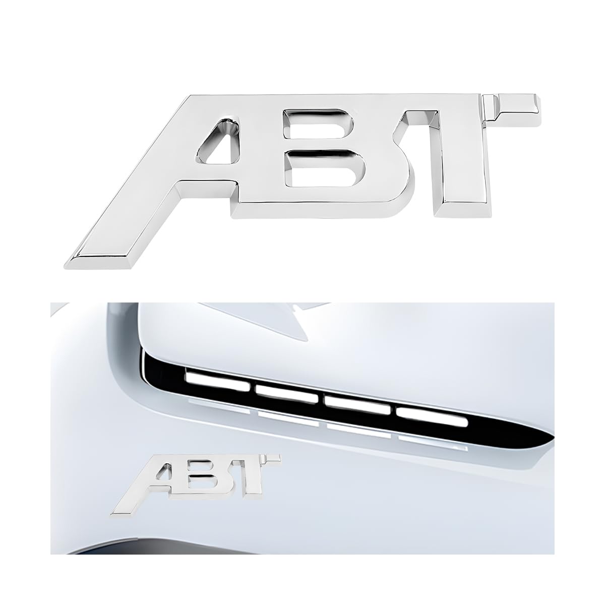 CGEAMDY Auto Hintere Abzeichen Buchstaben Aufkleber, ABT 3D Auto Emblem, Autoaufkleber Tuning, Auto ABT Badge Logo Aufkleber, Auto-Sticky-Emblem Für Fahrzeugkarosseriedekoration Autos Zubehör(Silber) CGEAMDY Auto Hintere Abzeichen Buchstaben Aufkleber, ABT 3D Auto Emblem, Autoaufkleber Tuning, Auto ABT Badge Logo Aufkleber, Auto-Sticky-Emblem Für Fahrzeugkarosseriedekoration Autos Zubehör(Silber) von CGEAMDY