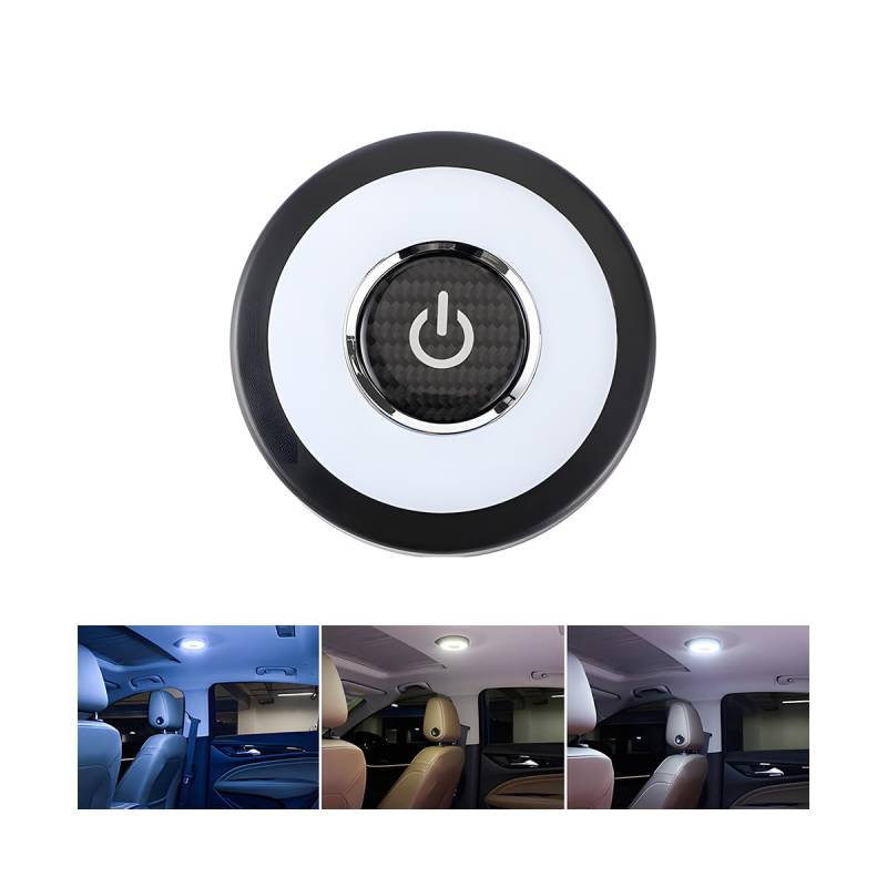 CGEAMDY Auto Touch Light, Usb Wiederaufladbare Auto Led Innenleuchte Kabellos, Auto Innenraum Touch Nachtlicht, Leselampe Magnetisch Dimmbar Wiederaufladbar Auto-Led Licht Autoteile(Weiß+Eisblau) von CGEAMDY