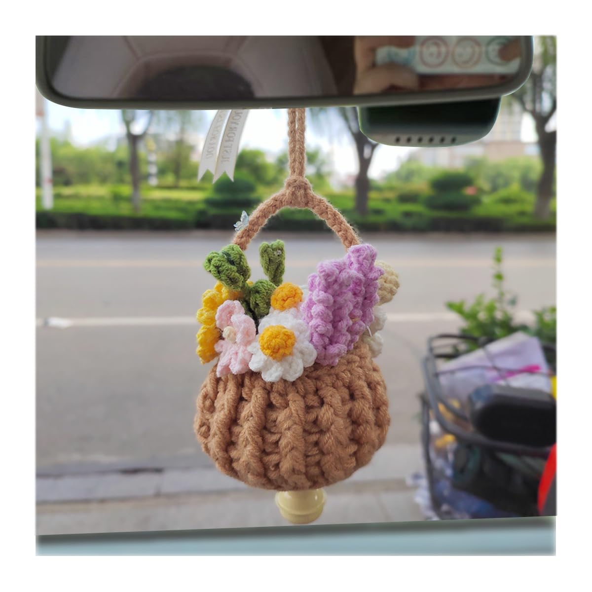 CGEAMDY Autospiegel Anhänger, Auto Dekoration Hand gestrickt Anhänger, Cute Potted Plants Crochet Car Mirror Hanging Accessories, Auto hängende Ornament Für Autos LKW CGEAMDY Autospiegel Anhänger, Auto Dekoration Hand gestrickt Anhänger, Cute Potted Plants Crochet Car Mirror Hanging Accessories, Auto hängende Ornament Für Autos LKW von CGEAMDY