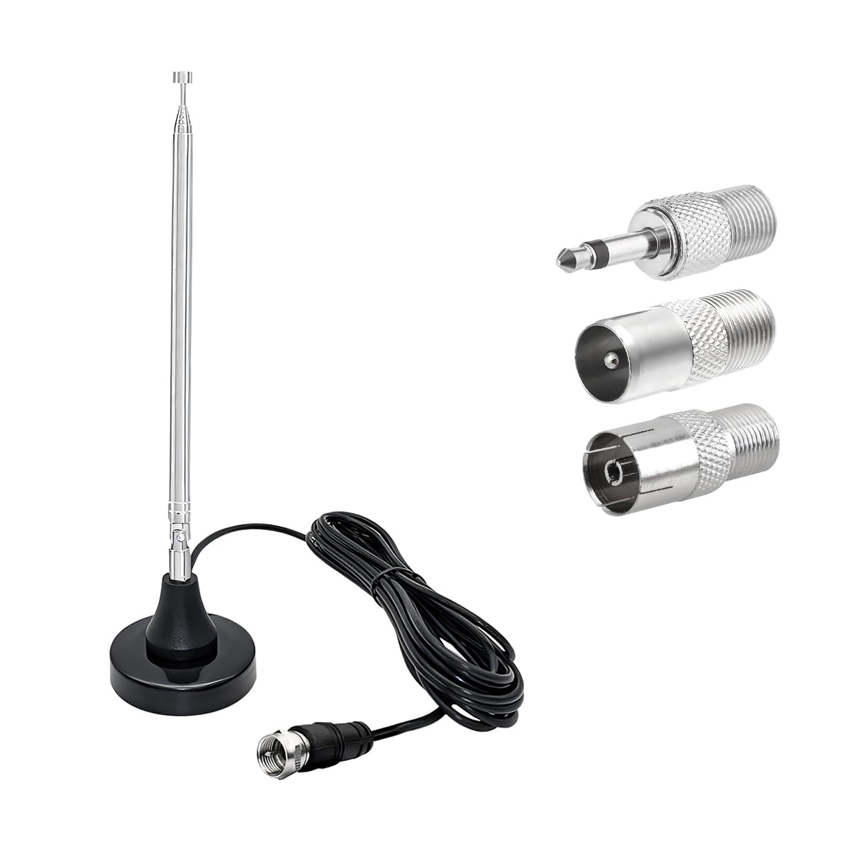 CGEAMDY FM Radio Antenne Mit Magnetfuß, UKW Radioantenne Digitale Teleskopantenne, UKW Radio Antenne Stabantenne, UKW FM Radio Antenne Magnetfuß, FM Radio-Antenne, Einziehbare Radioantenne Koaxial CGEAMDY FM Radio Antenne Mit Magnetfuß, UKW Radioantenne Digitale Teleskopantenne, UKW Radio Antenne Stabantenne, UKW FM Radio Antenne Magnetfuß, FM Radio-Antenne, Einziehbare Radioantenne Koaxial von CGEAMDY