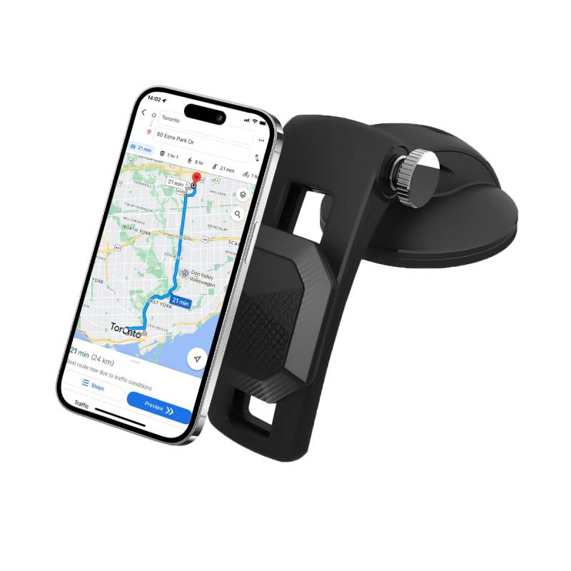 CGEAMDY Handyhalterung Im Armaturenbrett, Universal Armaturenbrett Windschutzscheibe Handy-Halterung, Magnet Halterung Auto, Auto Telefonhalterung, 360° Drehbar Handyhalter Fürs Auto(Schwarz) von CGEAMDY