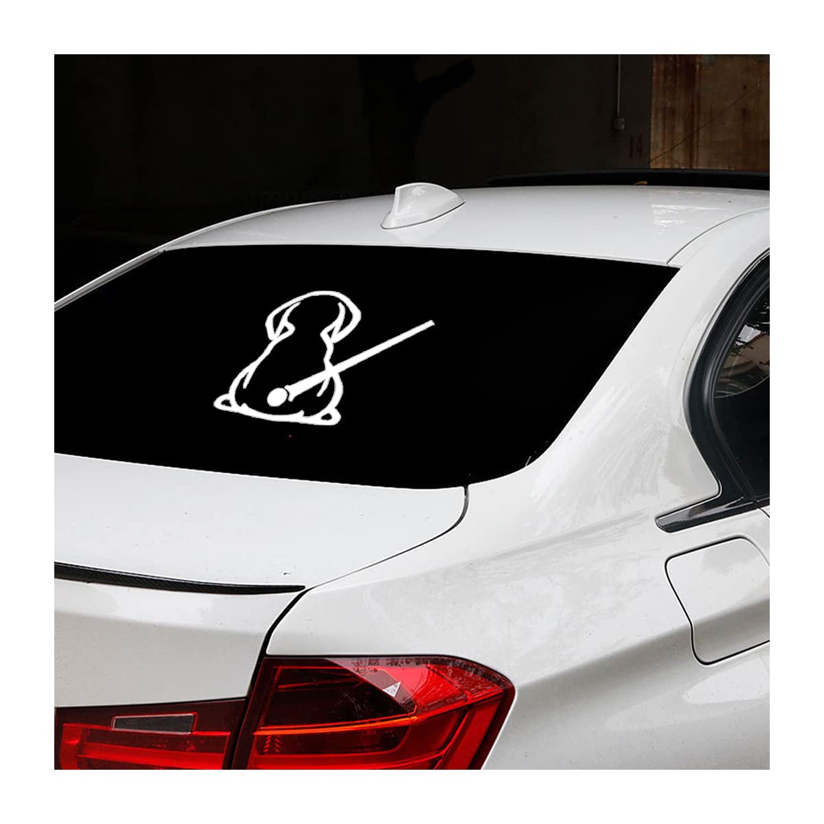 CGEAMDY Hund Scheibenwischer Aufkleber, 2 Stück Lustige Hunde Moving Tail Autoaufkleber, Auto Heckscheiben Hundewischer Reflektierende Dekoration Abziehbilder (Weiß) von CGEAMDY