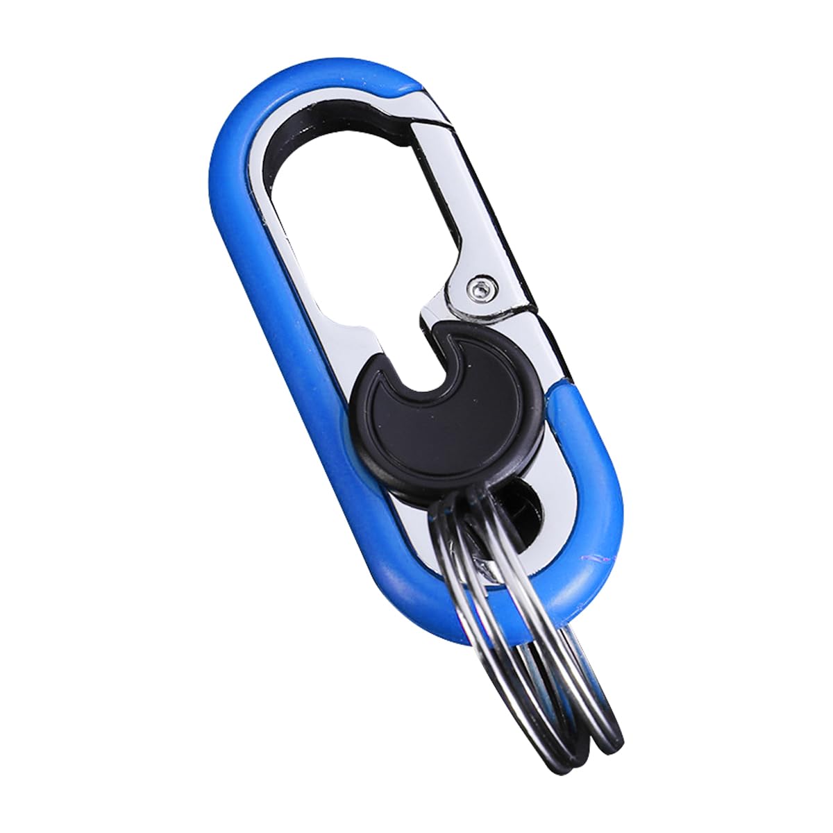 CGEAMDY Karabiner Schlüsselanhänger, Auto-Schlüsselanhänger mit Metall Doppelring, für Unisex Erwachsene (Blau) von CGEAMDY