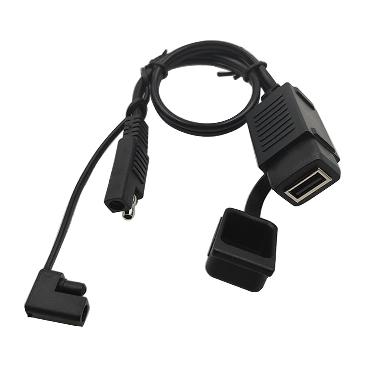 CGEAMDY Ladegerät Kit SAE zu USB Adapter Kabel, Motorrad Telefon Ladegerät 5V 2.1A, Kompatibel mit Smartphone Tablet, Handy GPS Ladekabel Adapterplatte, Charge On Motor von CGEAMDY