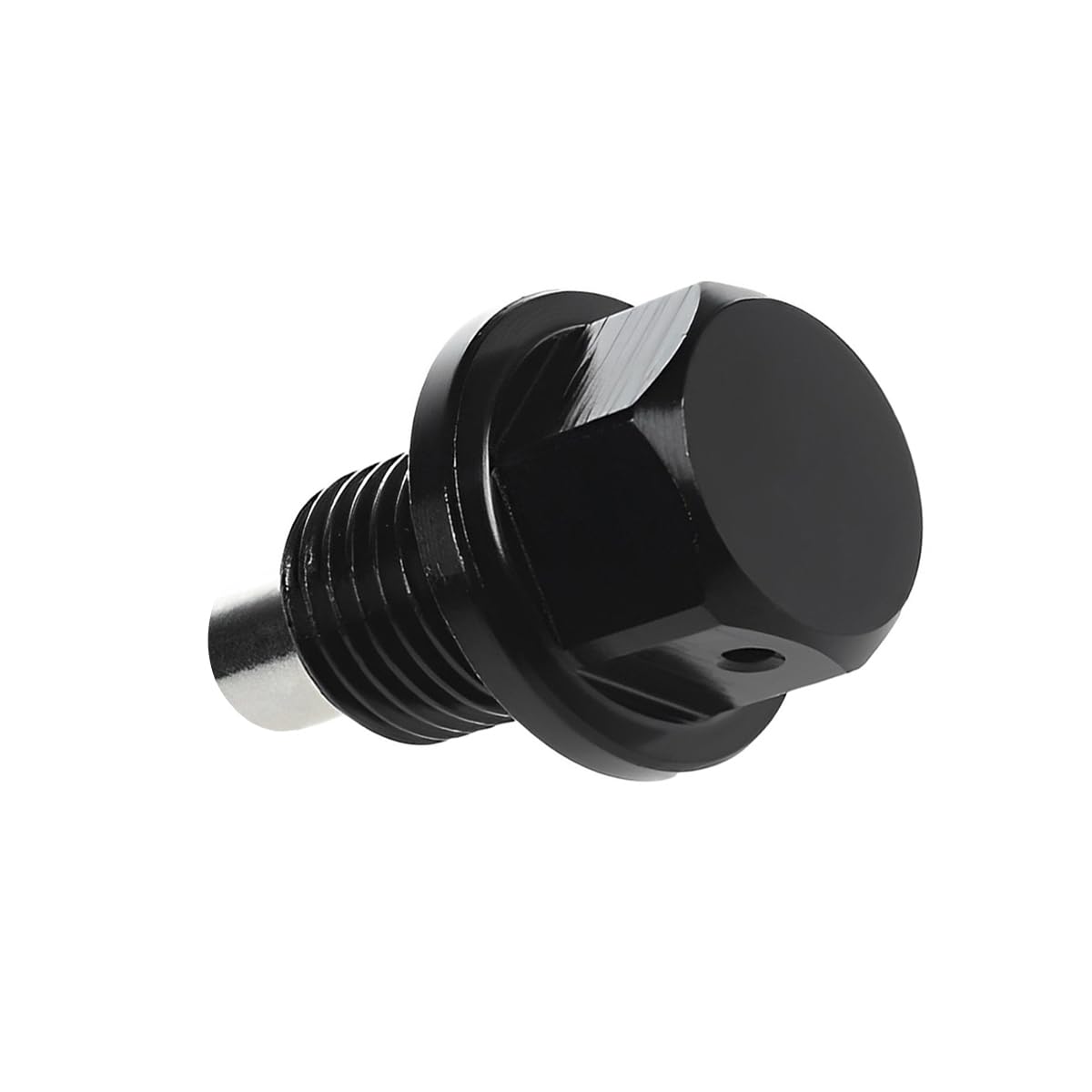 CGEAMDY Magnetische Ölablassschraube von Modifikation der Titanlegierung, Magnetisch Auto Ölschraube Kit mit Unterlegscheibe, Ölwannenschraube Universelle (Schwarz/M12x1.25cm) von CGEAMDY