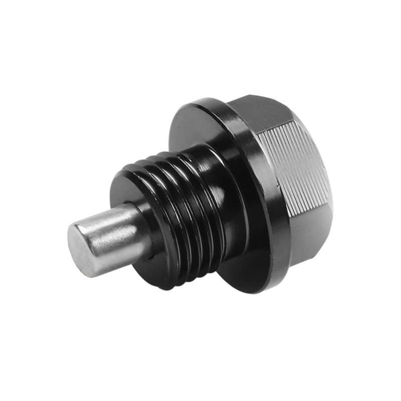 CGEAMDY Magnetische Ölablassschraube von Modifikation der Titanlegierung, Magnetisch Auto Ölschraube Kit mit Unterlegscheibe, Ölwannenschraube Universelle (Schwarz/M14x1.5cm) von CGEAMDY