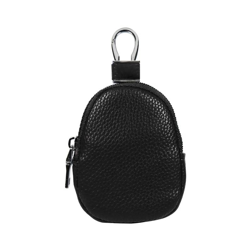 CGEAMDY PU Leder Reißverschluss-Autoschlüssel, Auto Schlüsselanhänger Tasche Schutz Aus, Autoschlüssel Abdeckung, Autoschlüssel Etui Halter, Klein Autoschlüssel Schutzhülle Reißverschluss(Schwarz) von CGEAMDY