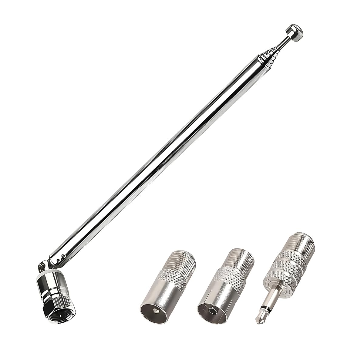 CGEAMDY Radio Antenne Teleskop FM, Tragbare Radioantenne, Indoor DAB Antenne Teleskopantenne Mit F-Typ Stecker Mit Adapter, DAB 7-Teilige Ersatz-Teleskop-Antenne CGEAMDY Radio Antenne Teleskop FM, Tragbare Radioantenne, Indoor DAB Antenne Teleskopantenne Mit F-Typ Stecker Mit Adapter, DAB 7-Teilige Ersatz-Teleskop-Antenne von CGEAMDY