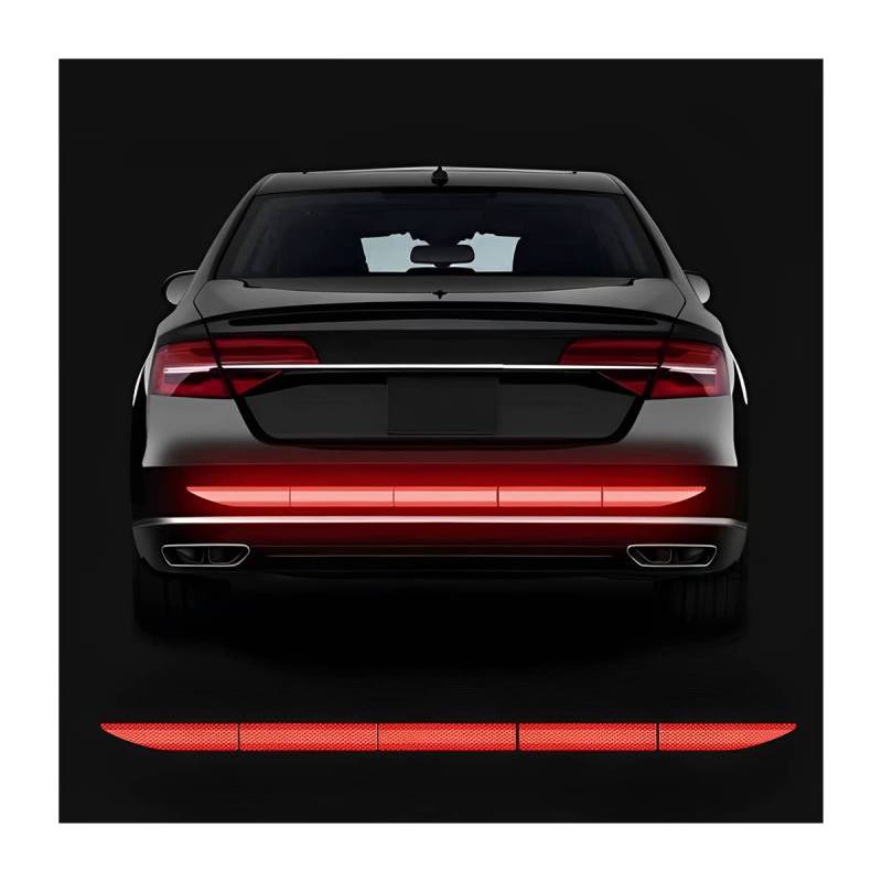 CGEAMDY Universal für Auto Starke Reflektierende Aufkleber, Rot Starke Reflektierende Streifen Aufkleber, Sicherheitswarnaufkleber für Auto Kofferraum(Rot) von CGEAMDY