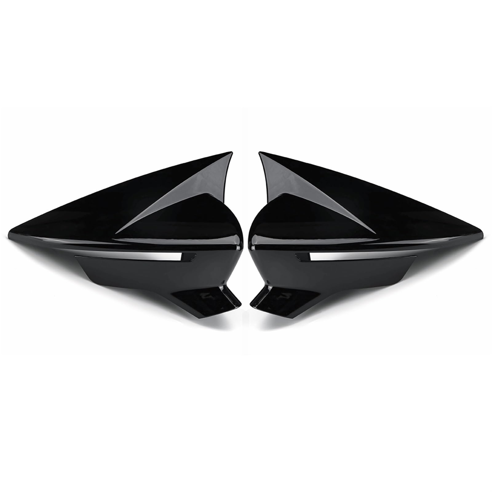 CGHUN Seitenspiegelkappen 2 Stück Auto-Seitentür-Rückspiegel-Abdeckkappe for Hinzufügen passend for SEAT Leon MK3 5F ST FR Cupra Ibiza Mk5 Arona KJ7 2017–2020(Black) von CGHUN