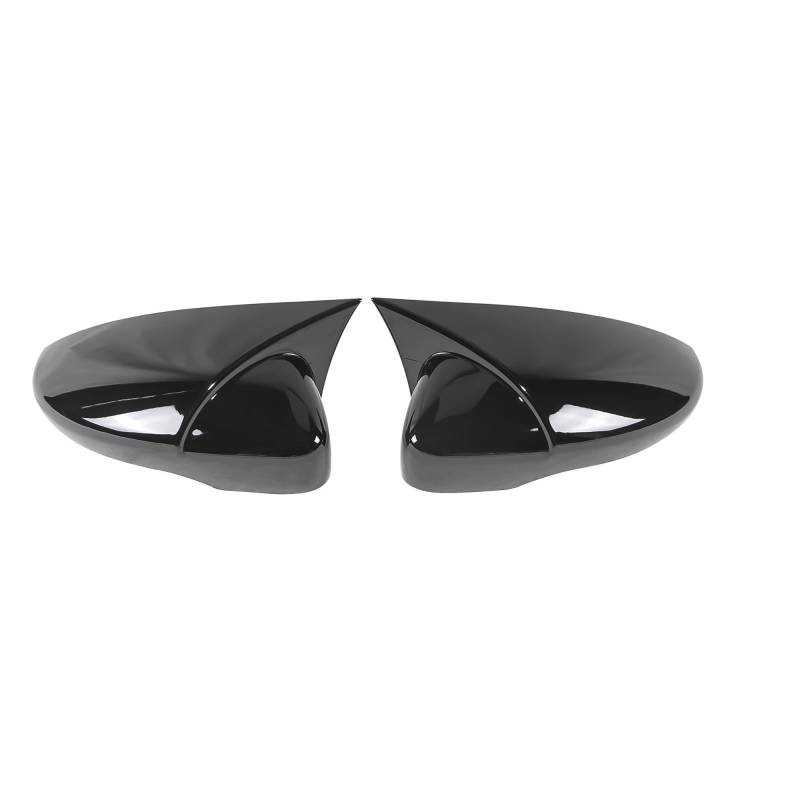 CGHUN Seitenspiegelkappen 2 Stück M Style Auto-Seitenflügel-Rückspiegelabdeckung passend for VW Jetta MK6 Volkswagen Passat B7 Scirocco Beetle CC EOS Add-on-Spiegelkappen(Glossy Black-Add on) von CGHUN