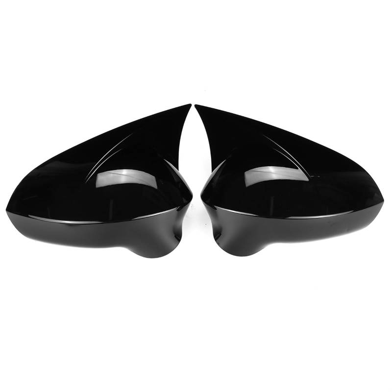 CGHUN Seitenspiegelkappen 2PCS Auto Seite Flügel Rückspiegel Abdeckung Kappe for Seat Ibiza 6J for Seat Ibiza MK4 2008-2017 zubehör Fall Auto Schild(Glossy Black-Add on) von CGHUN