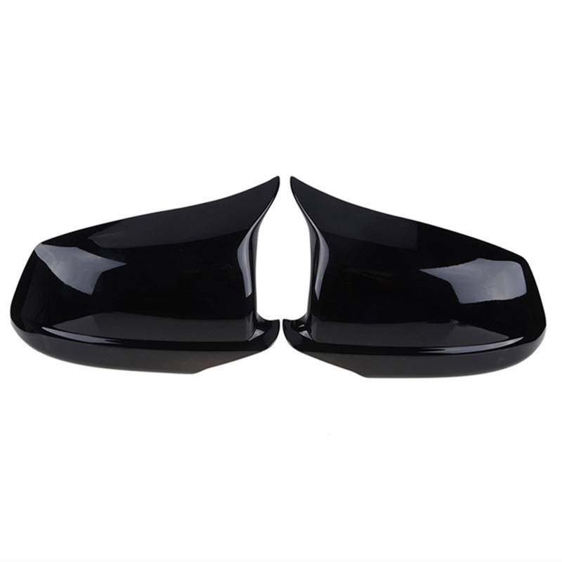 CGHUN Seitenspiegelkappen Auto-Rückspiegelkappe, Seitenspiegelabdeckungen, Kohlefaser-Stil, Schwarz, passend for BMW 5er F10 F11 F18 Pre-LCI 2010–2013, 51167216369, 51167216370(Glossy Black) von CGHUN