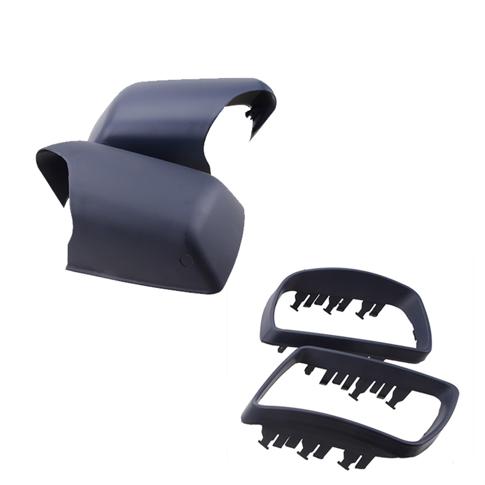 CGHUN Seitenspiegelkappen Passend for BMW E53 X5 2000–2006. Flügel-Seitenspiegelabdeckung mit Rahmen, Mattschwarz, Rückspiegelkappen, Autozubehör, Ersatz(Type1Mirror CoverP) von CGHUN