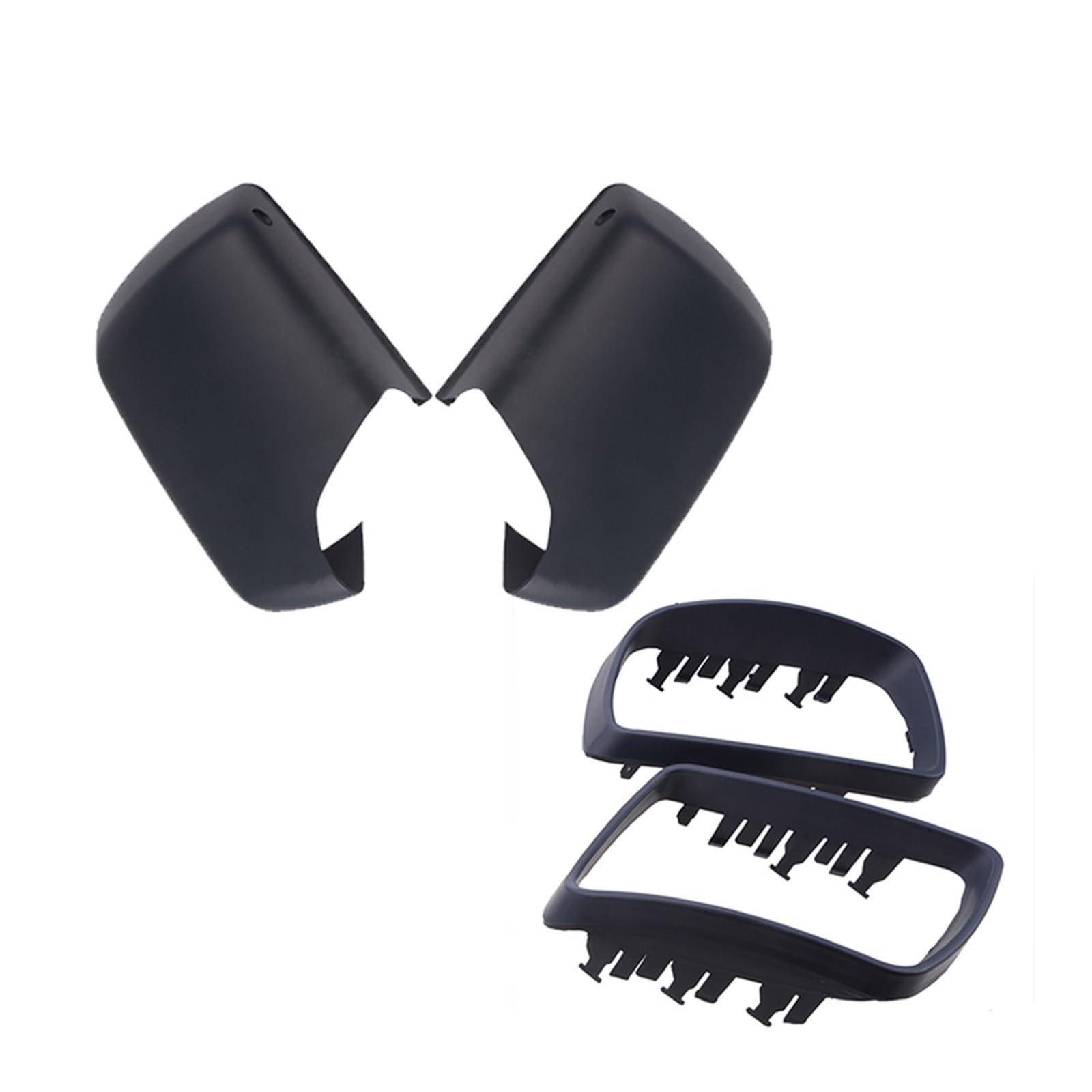 CGHUN Seitenspiegelkappen Passend for BMW E53 X5 2000–2006. Flügel-Seitenspiegelabdeckung mit Rahmen, Mattschwarz, Rückspiegelkappen, Autozubehör, Ersatz(Type2Mirror CoverP) von CGHUN
