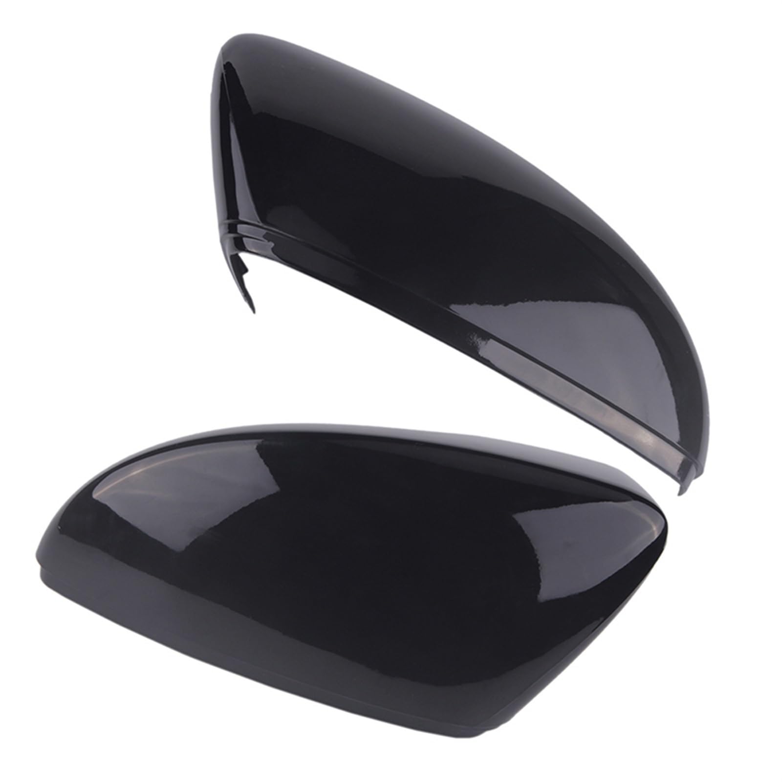 CGHUN Seitenspiegelkappen Seitliche Rückspiegelabdeckung, Außenspiegelkappen, passend for VW Golf 6 CC EOS Passat Jetta Scirocco, glänzendes Schwarz, Auto-Ersatzteile(Mirror Cap Pair) von CGHUN