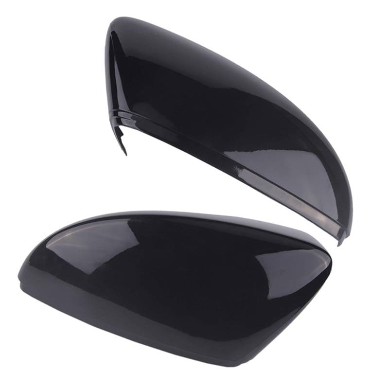 CGHUN Seitenspiegelkappen Seitliche Rückspiegelabdeckung, Außenspiegelkappen, passend for VW Golf 6 CC EOS Passat Jetta Scirocco, glänzendes Schwarz, Auto-Ersatzteile(Mirror Cap Pair) von CGHUN