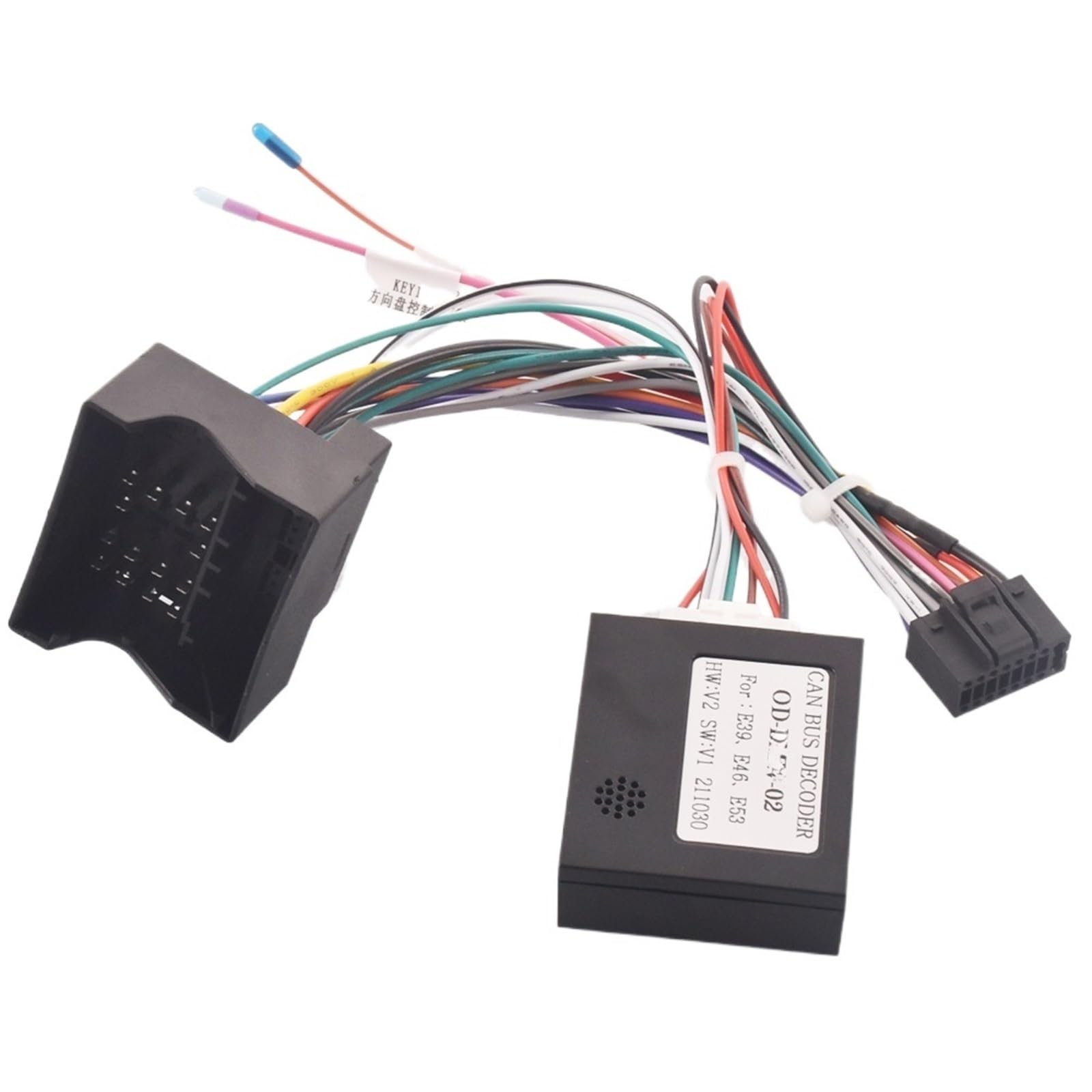 Stereo-Kabelbaum Autoradio Stereo Kabelbaum Kabel Adapter Android 16pin, for BMW, for E46 E87 E65 E66 E67 mit Quadlock(with Canbus) von CGHUN