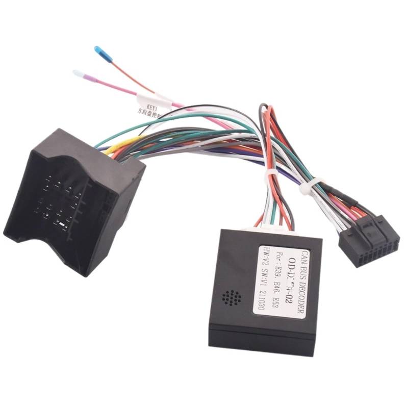 Stereo-Kabelbaum Autoradio Stereo Kabelbaum Kabel Adapter Android 16pin, for BMW, for E46 E87 E65 E66 E67 mit Quadlock(with Canbus) von CGHUN