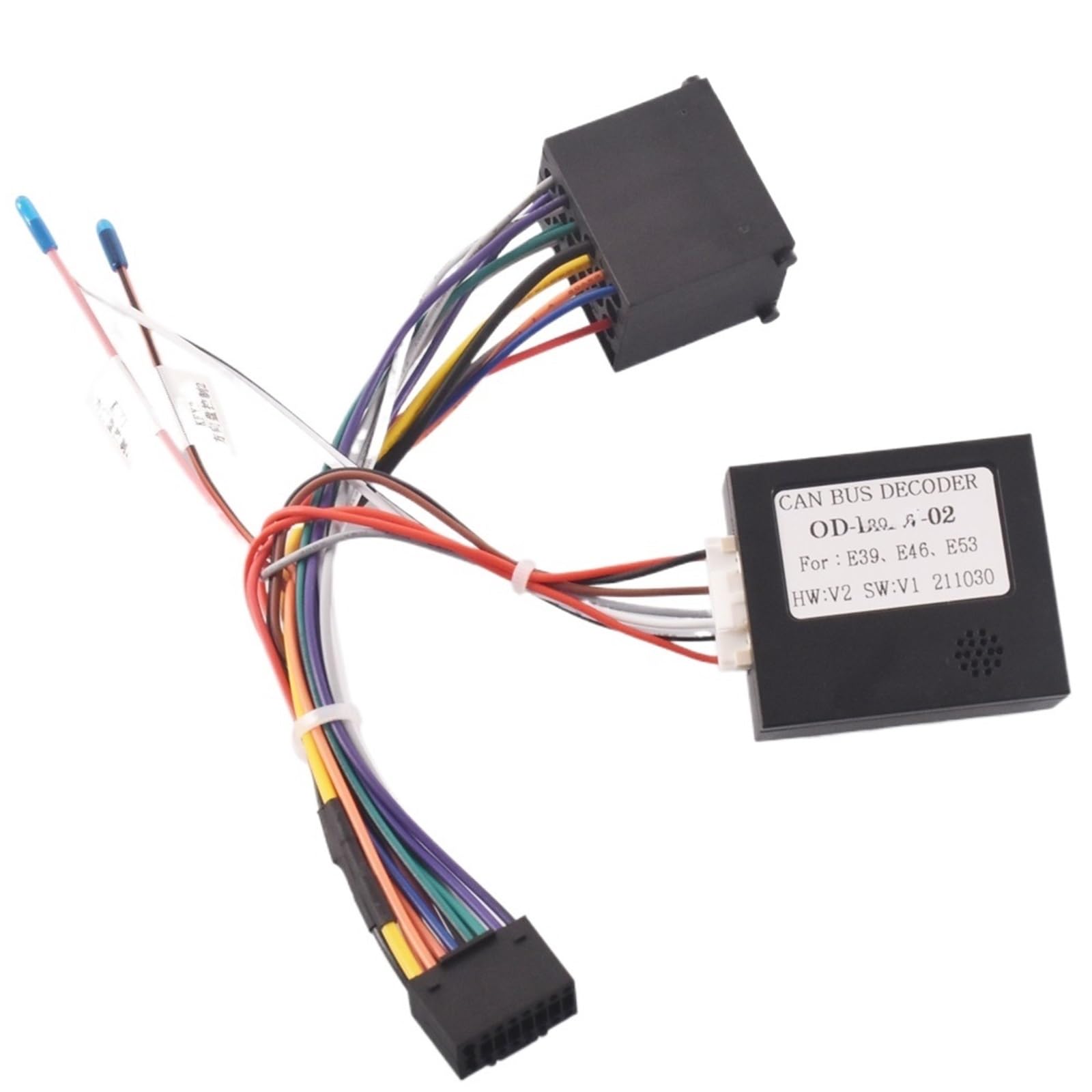 Stereo-Kabelbaum Autoradio-Stereo-Kabelbaum-Kabeladapter Android 16-polig, for BMW, for E46 3er E39 5er E53 X5(with Canbus) von CGHUN