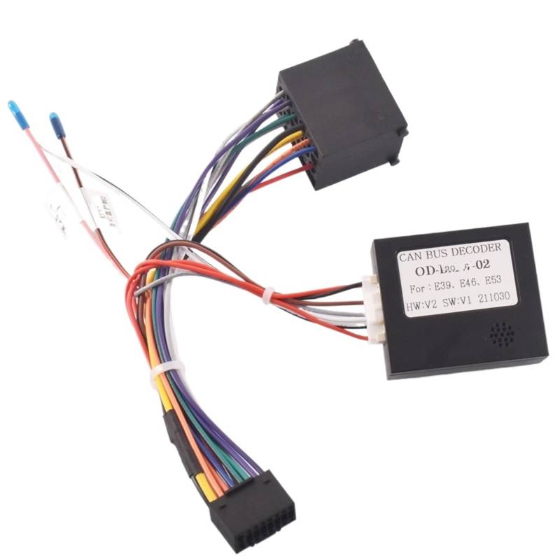 Stereo-Kabelbaum Autoradio-Stereo-Kabelbaum-Kabeladapter Android 16-polig, for BMW, for E46 3er E39 5er E53 X5(with Canbus) von CGHUN