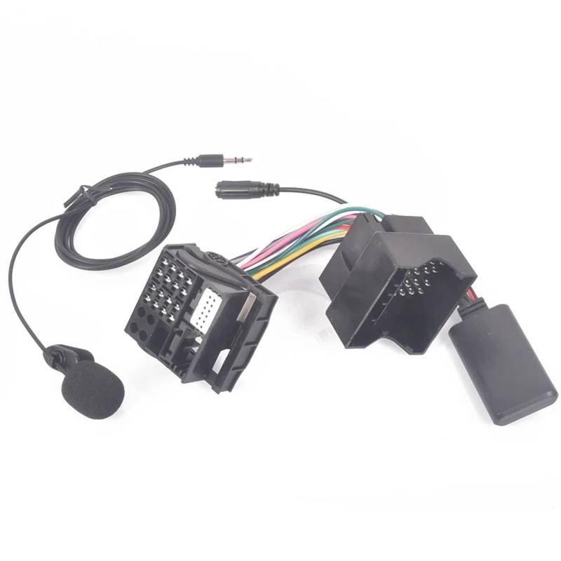Stereo-Kabelbaum for BMW, for E60 E66 E70 E82 E87 E90 E92 Radio-Kabelbaumstecker Mikrofon Freisprecheinrichtung Bluetooth 5.0 AUX-Adapter von CGHUN