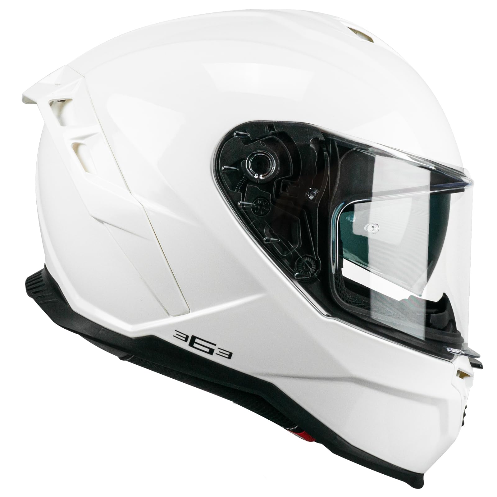 CGM Helm Full Face 363A Shot Mono weiß, L (59-60cm) von CGM