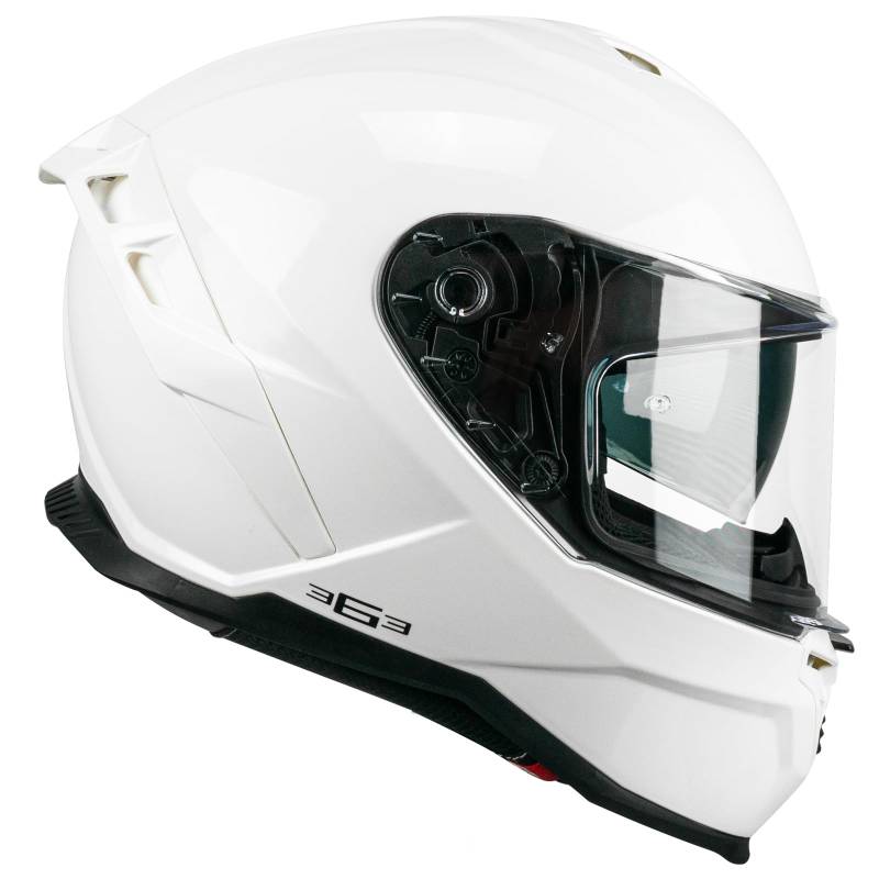 CGM Helm Full Face 363A Shot Mono weiß, M (57-58cm) von CGM