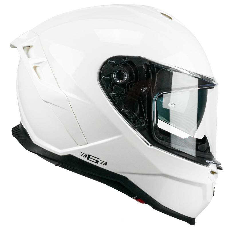 CGM Helm Full Face 363A Shot Mono weiß, XL (61-62cm) von CGM