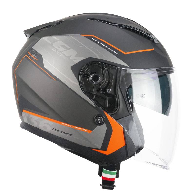 CGM jet helmet 136S DNA APACHE grey 136S-ALV-02-F1 size XXL von CGM