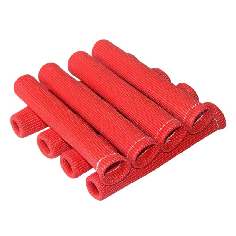 8pcs Zündkerze Wärmeschildhülse 6 Zoll 1200 ° C Flammhemmungsmittel Fiberglas -Zündkerzendraht Wärmeschild von CGTQROVR