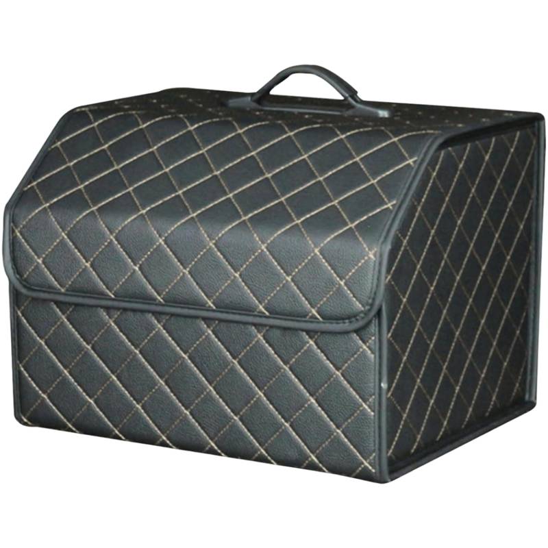 CGTQROVR Auto Trunk Organizer mit Deckel & Griff Leder-Kofferraum-Organisator Nicht gewebter Faltbarer universeller Autozubehör für Aufbewahrungsautomatikzubehör, Style 2 von CGTQROVR
