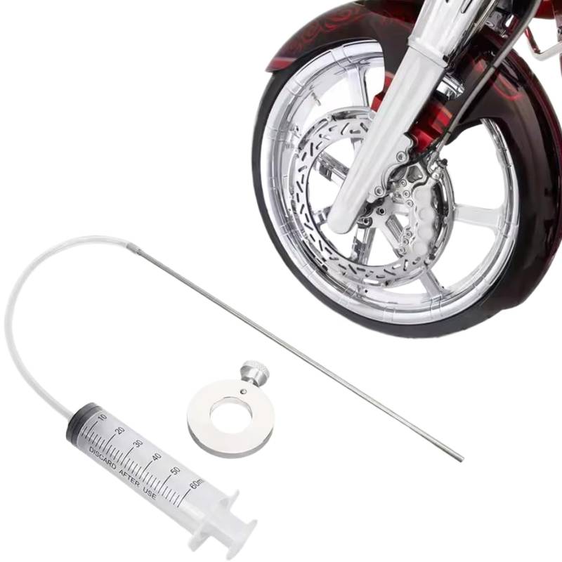 CGTQROVR Fork Ölspiegel -Werkzeug Universal Motorradwerkzeuge 60 ml Praktische Gabel Ölspiegel Tuning -Spritzenschock -Anpassung mit einstellbarem Ring Autozubehör von CGTQROVR