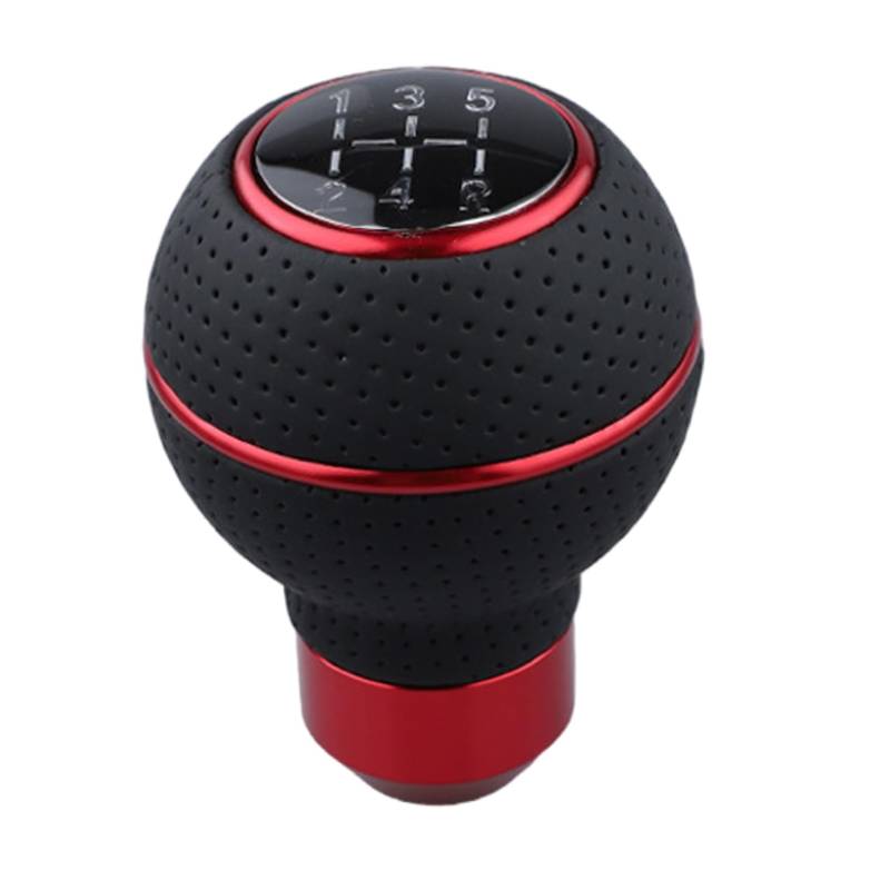 CGTQROVR Gear Shifter Knob 5 Gear Schwarz & Rot Shifter Knopf Ersatzmodifizierung Universeller Teil für manuelle Getriebeauto -Autoausrüstung von CGTQROVR