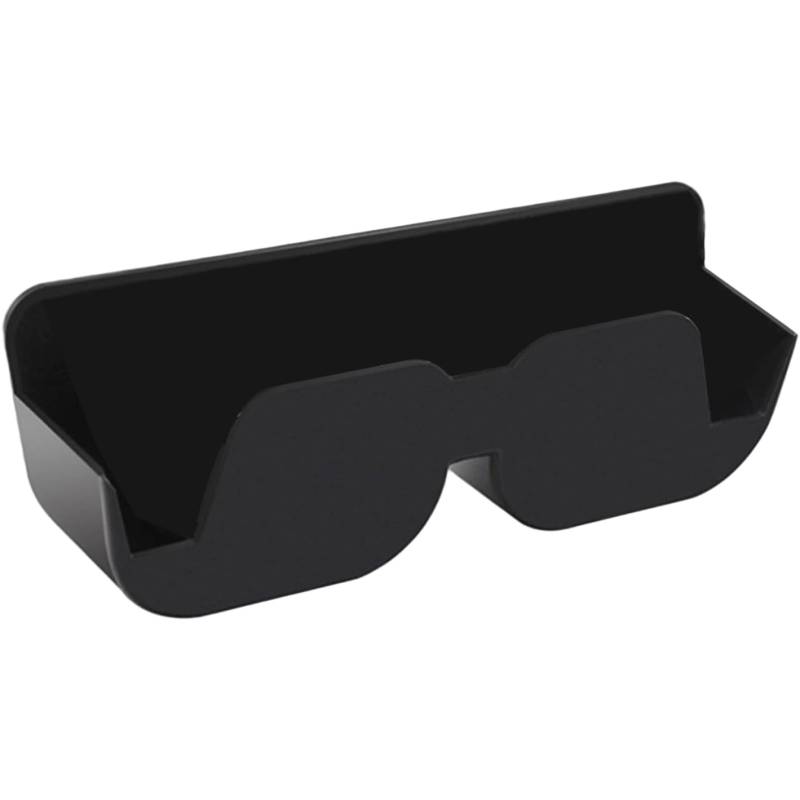 CGTQROVR Sonnenbrillenhalter für Auto Dashboard Universal selbst kleber Autobrillenhalter mit Plüschauskleidung 6.4x2.2x1.4 Zoll Brille Ständer für Automobile Black Equipment von CGTQROVR