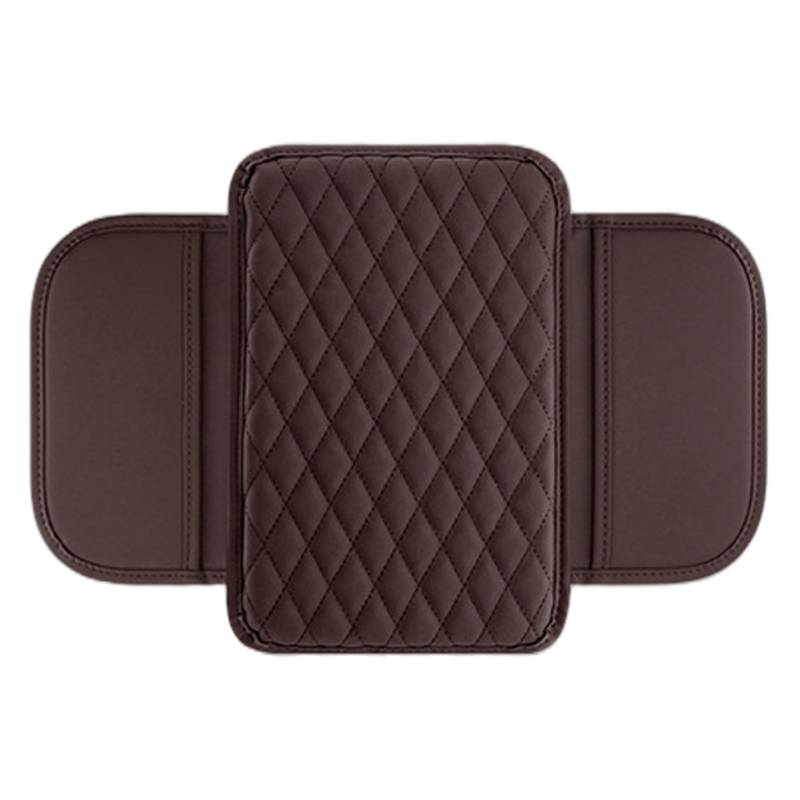 Mittelkonsoleabdeckung, 8x12 -Zoll -Leder -Auto Arm Ruhendeabdeckung mit Seitenpockt, Armlehne ohne Slip -Auto mit Gummiband, braun von CGTQROVR