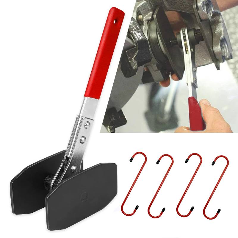 CHANG QI Bremskolbenrücksteller Bremskolben Rückstellwerkzeug 7-Teiliges Set Ratschen-Bremssattelpresse mit 4 Bremsbelag Ersatzhaken Bremssattelwerkzeug für die Reparatur von Autobremsen von CHANG QI