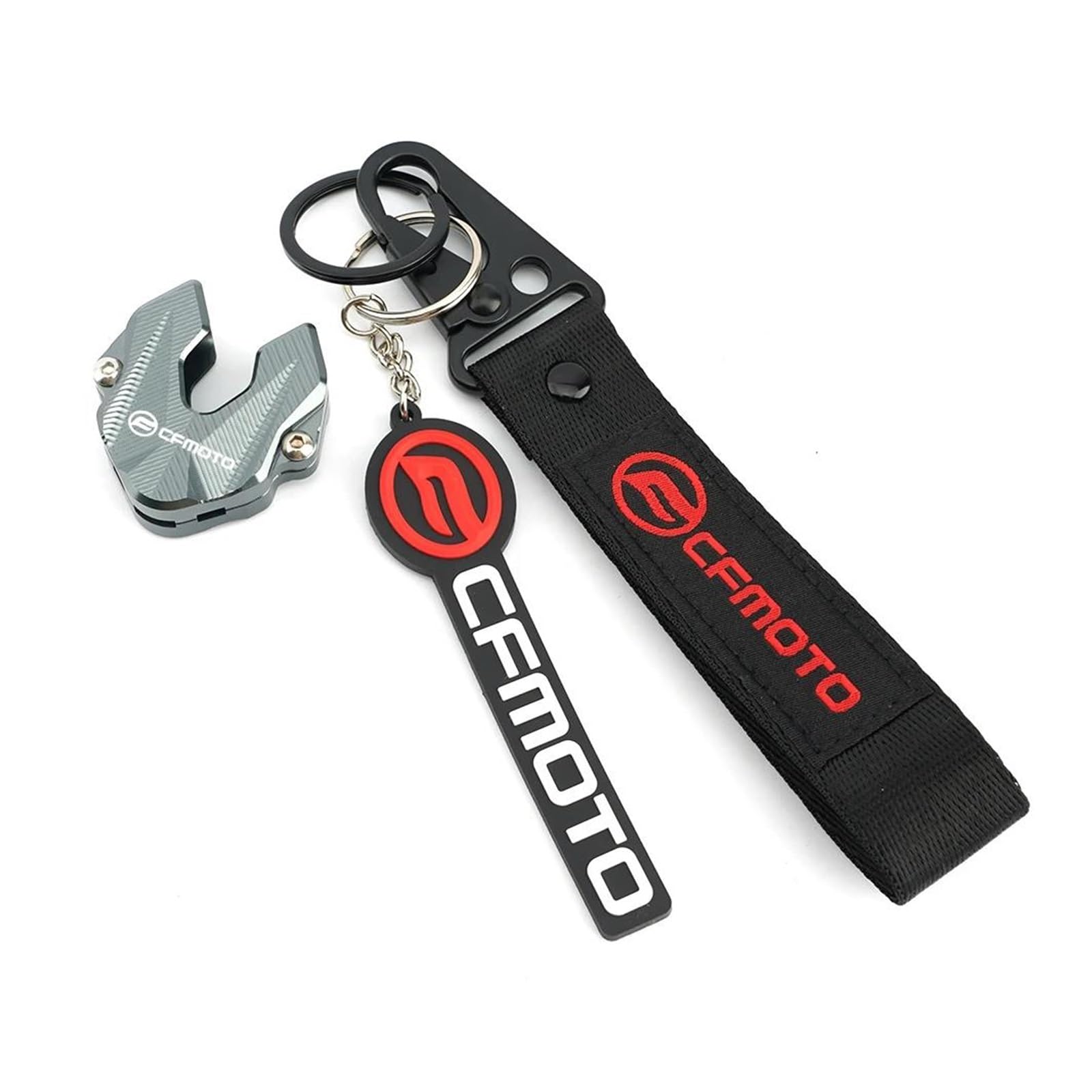 Für CFMOTO 450SS 450SR 700CLX 700CL-X 700MT 800MT 700 800 MT Schlüssel Abdeckung Shell Cover Keychain Schlüssel Kette(Titanium3) von CHANGBOY